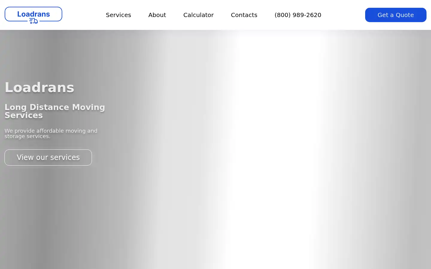 Screenshot of loadransllc.com
