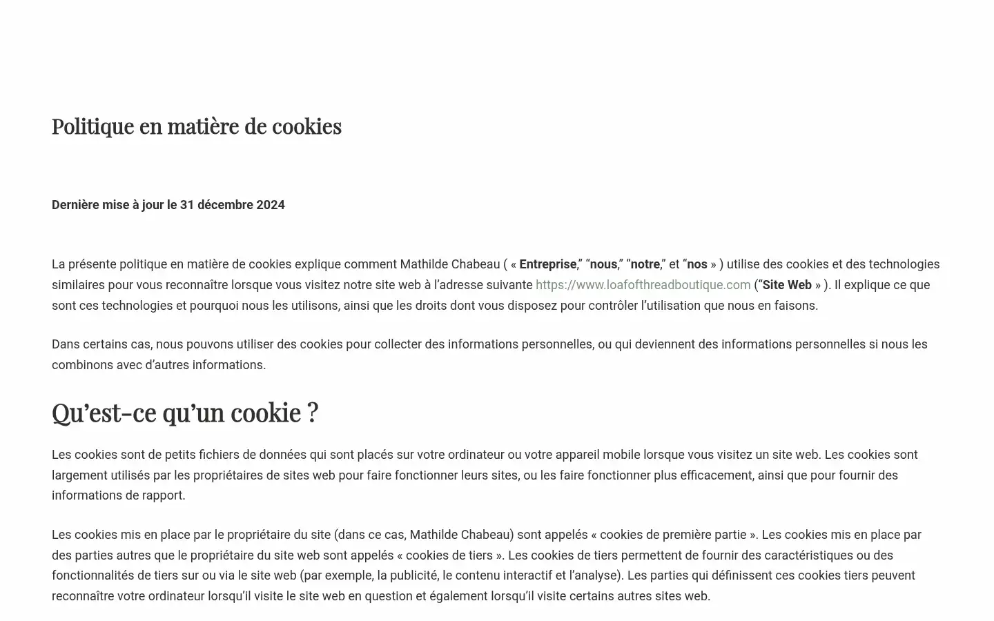 Screenshot of loafofthreadboutique.com