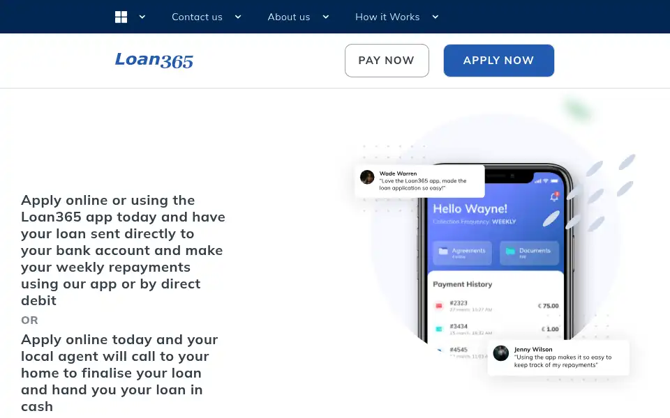 Screenshot of loan365.ie