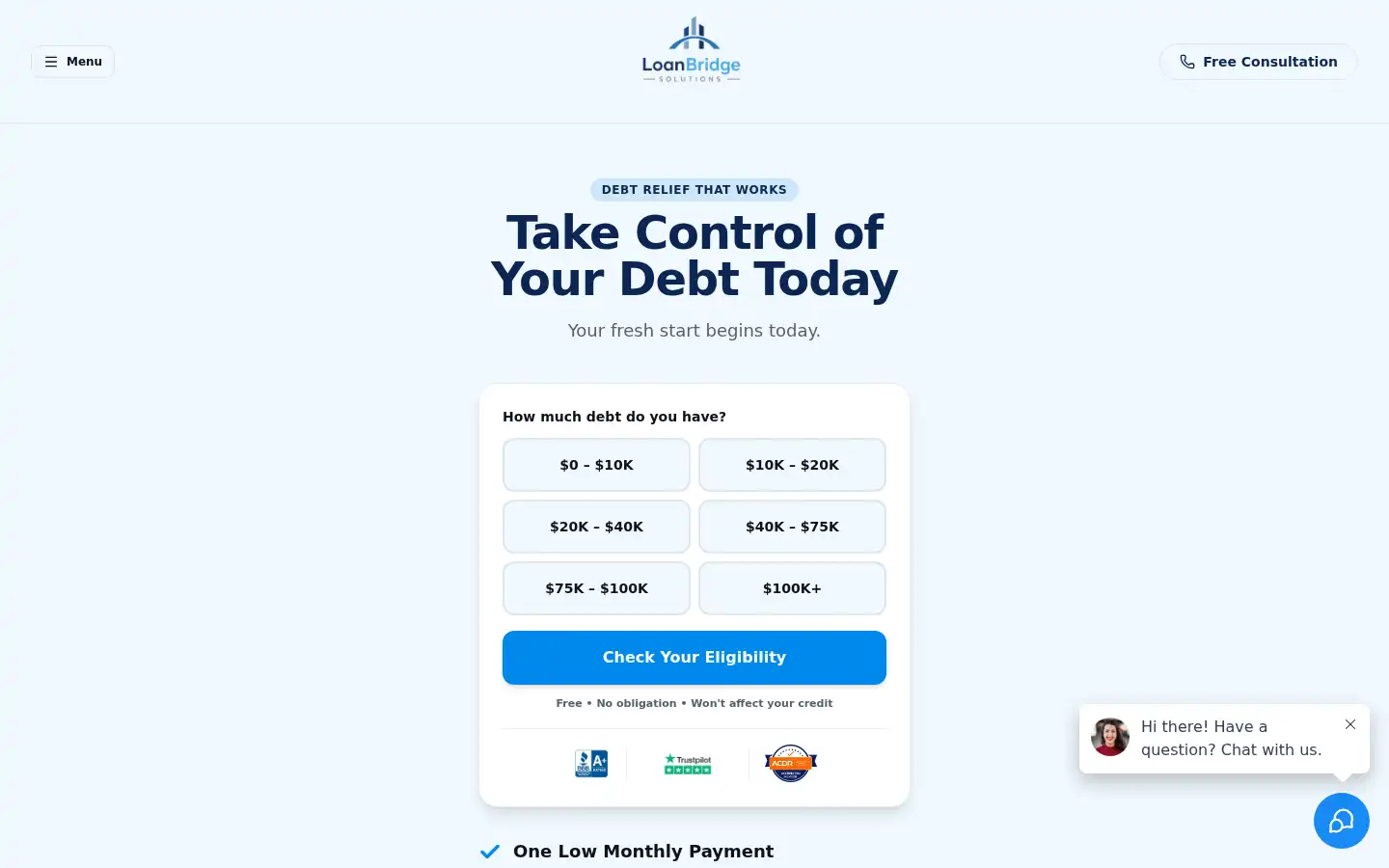 Screenshot of loanbridgesolutions.com