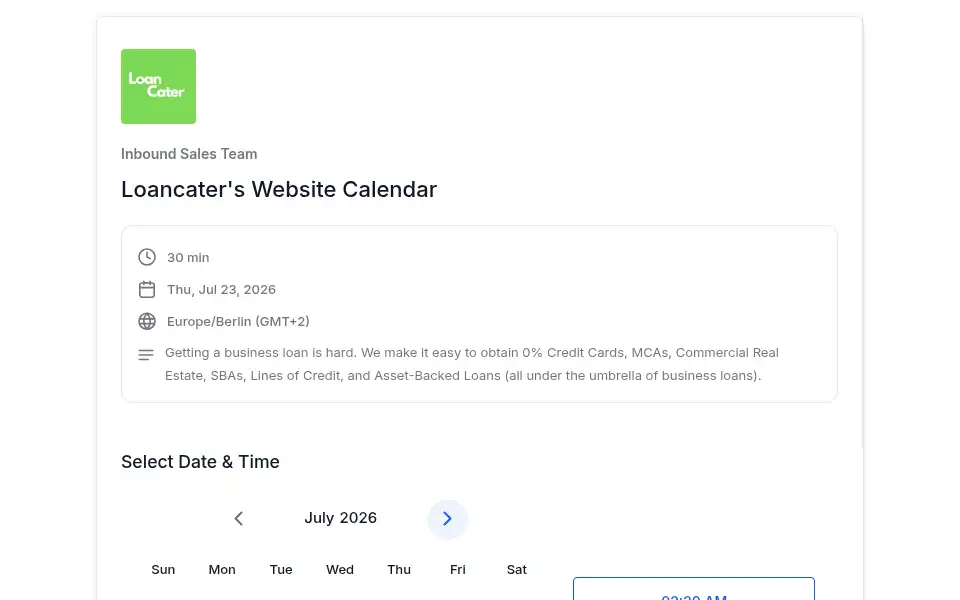 Screenshot of loancater.com