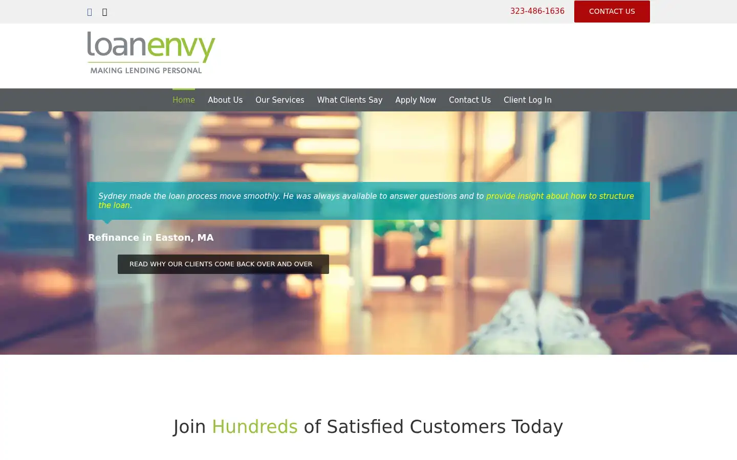 Screenshot of loanenvy.com