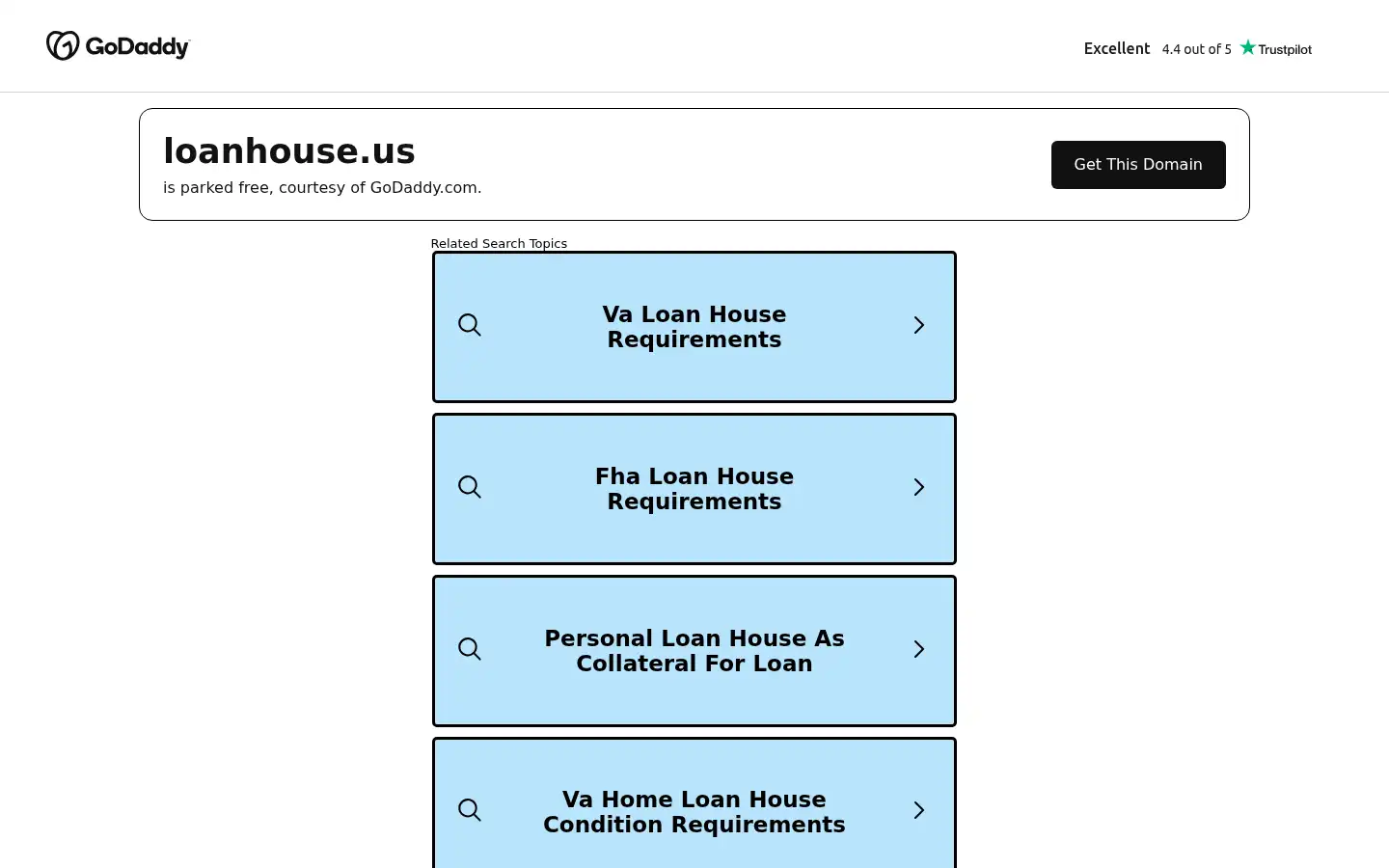 Screenshot of loanhouse.us