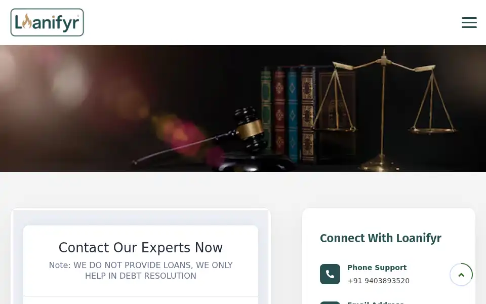 Screenshot of loanifyr.com