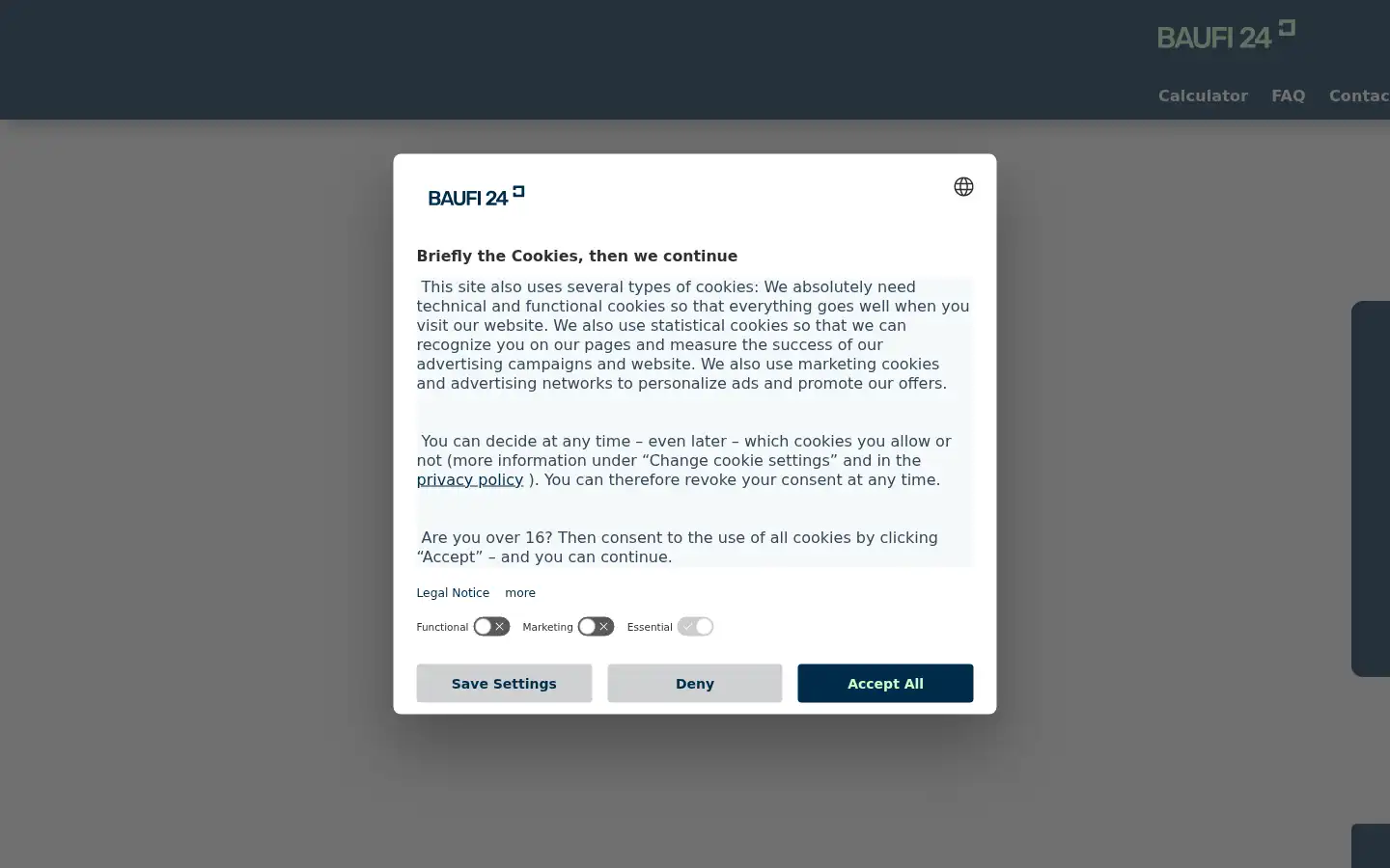 Screenshot of loanlink24.com
