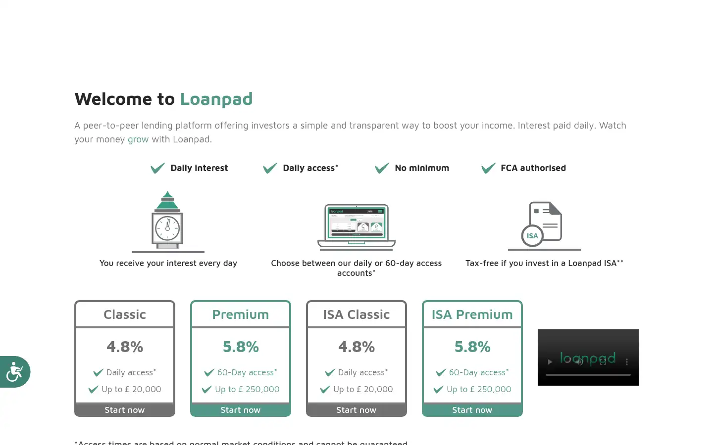 Screenshot of loanpad.com