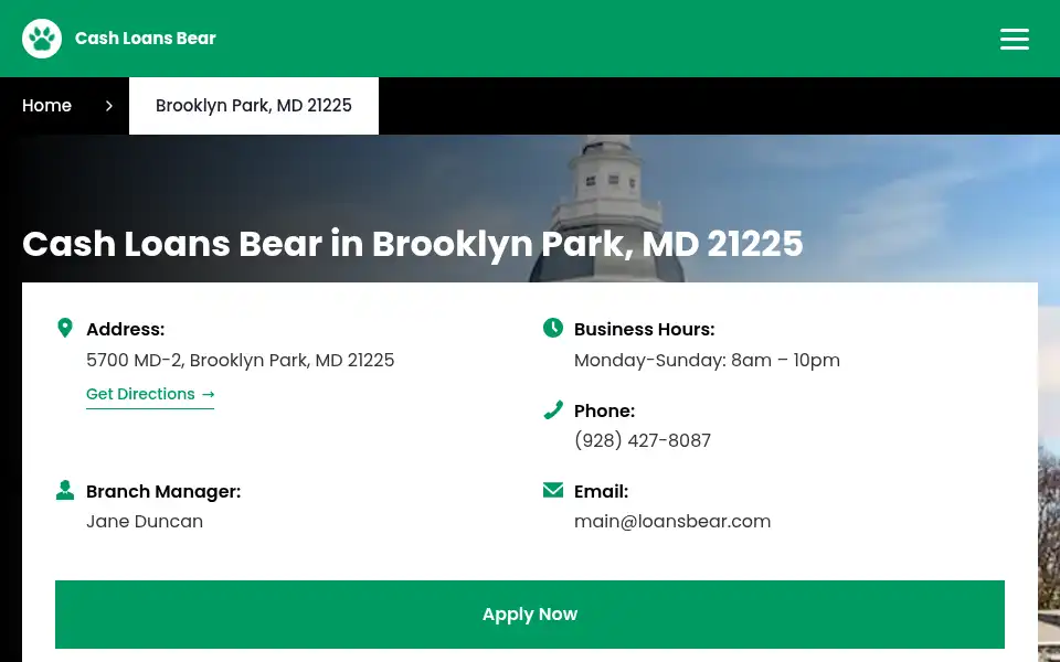 Screenshot of loansbear.com