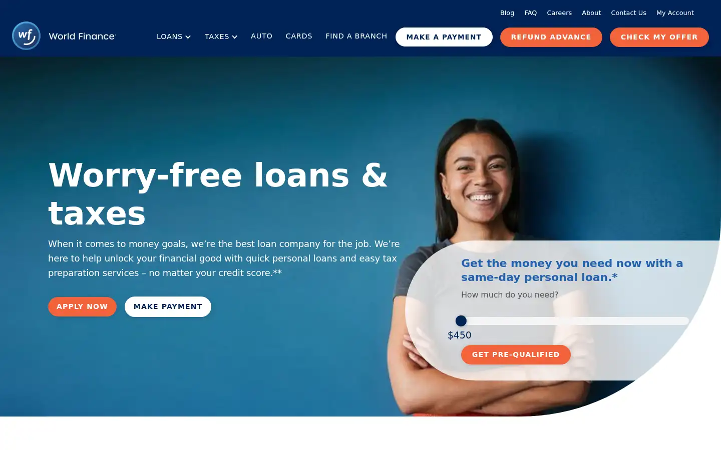 Screenshot of loansbyworld.com