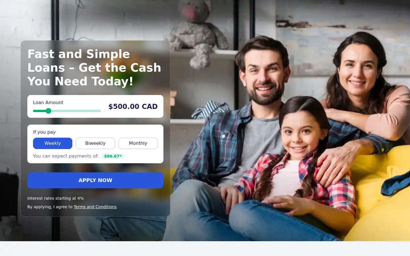 Screenshot of loanscashbox.com