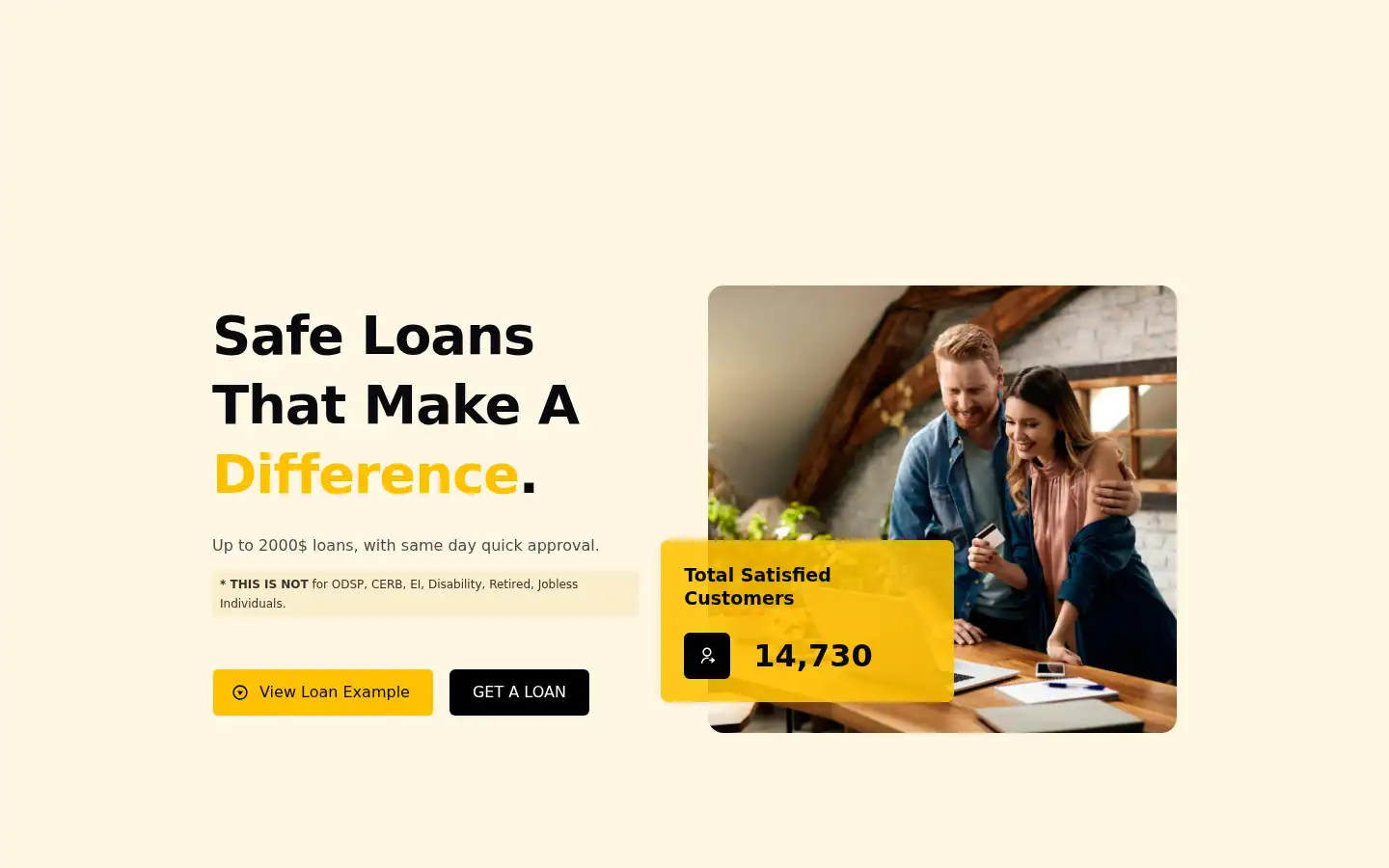 Screenshot of loansmypayroll.com