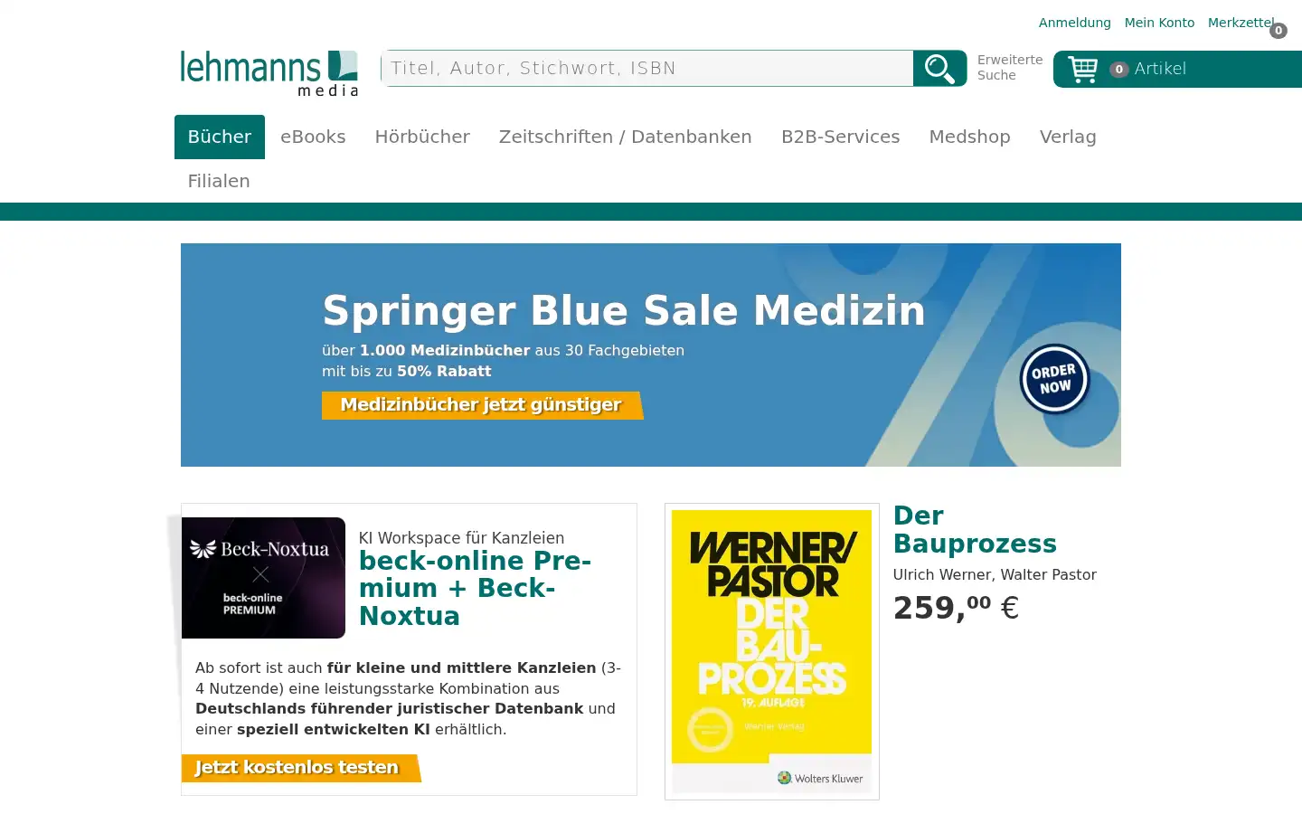 Screenshot of lob.de