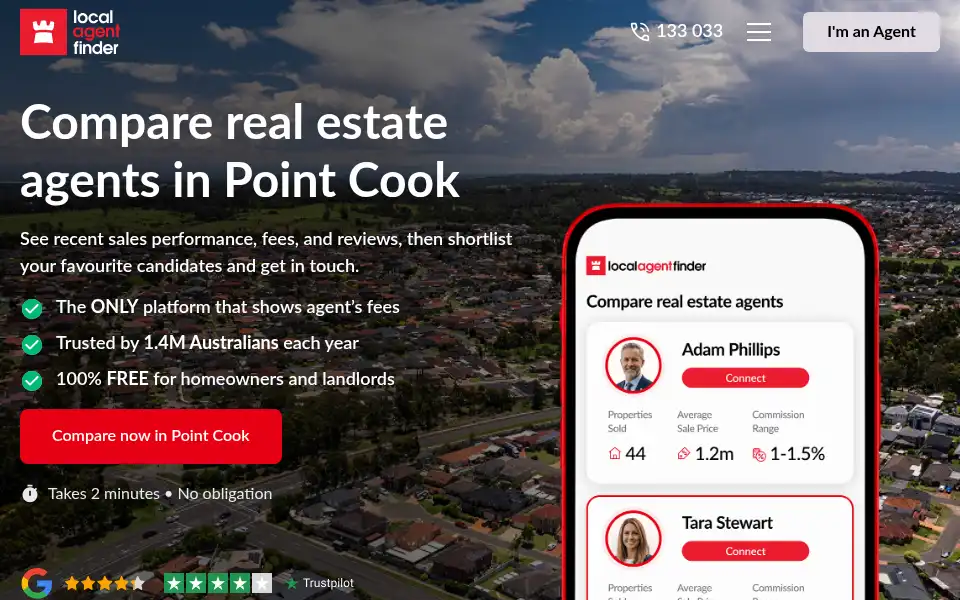 Screenshot of localagentfinder.com.au