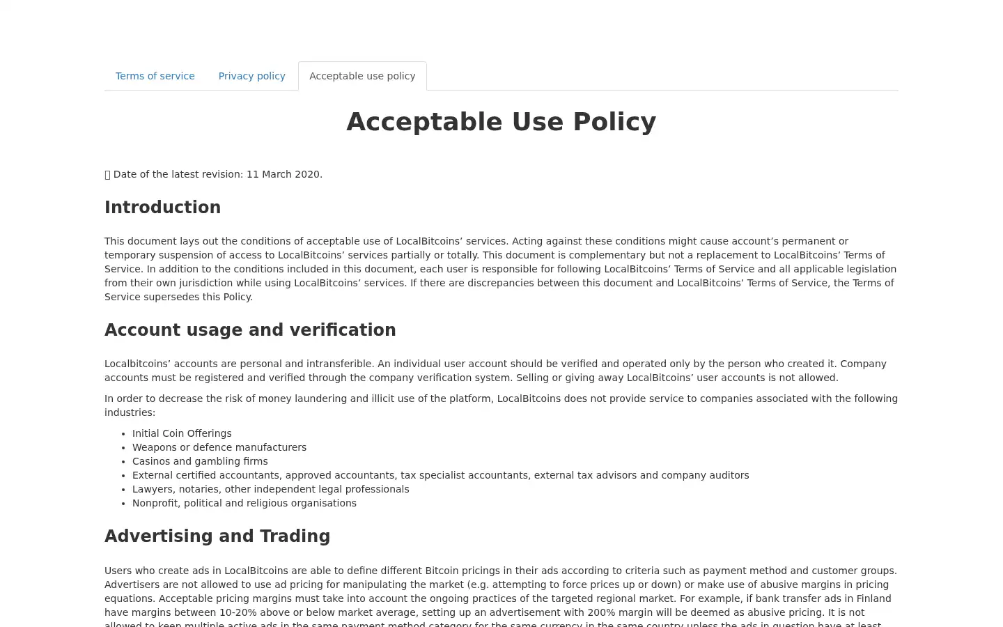 Screenshot of localbitcoins.com