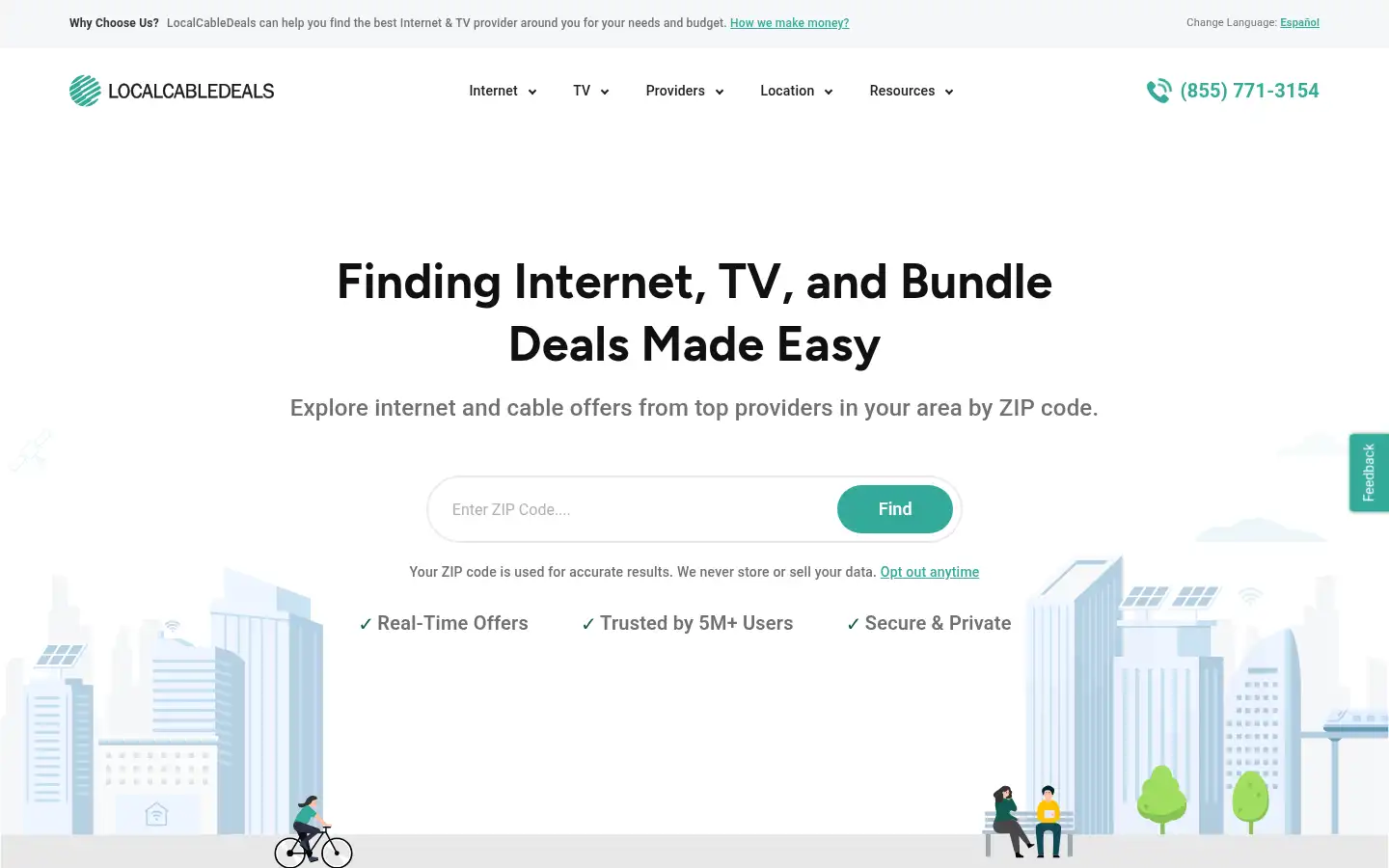 Screenshot of localcabledeals.com