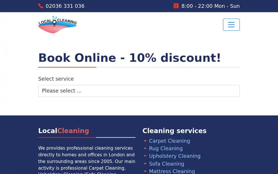 Screenshot of localcleaning.co.uk