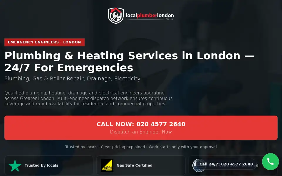 Screenshot of localplumberlondon.co.uk