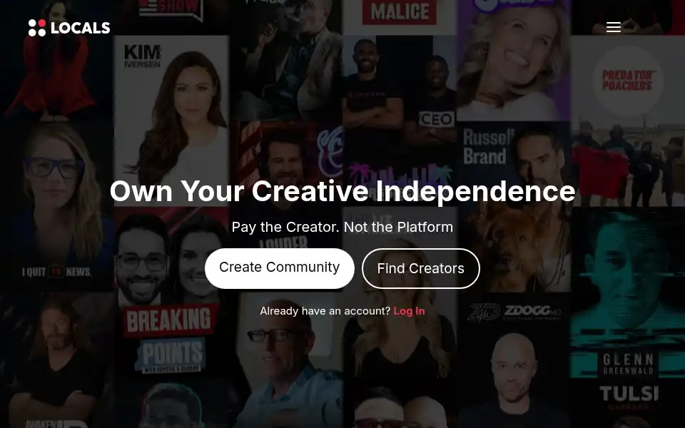 Screenshot of locals.com