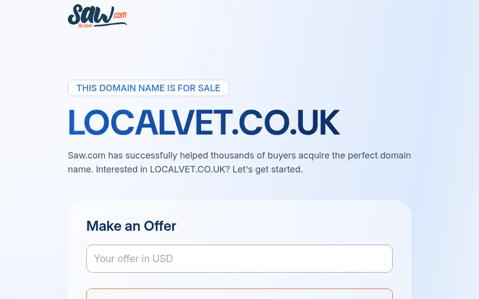 Screenshot of localvet.co.uk