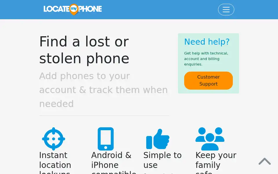 Screenshot of locatemyphone.co.uk
