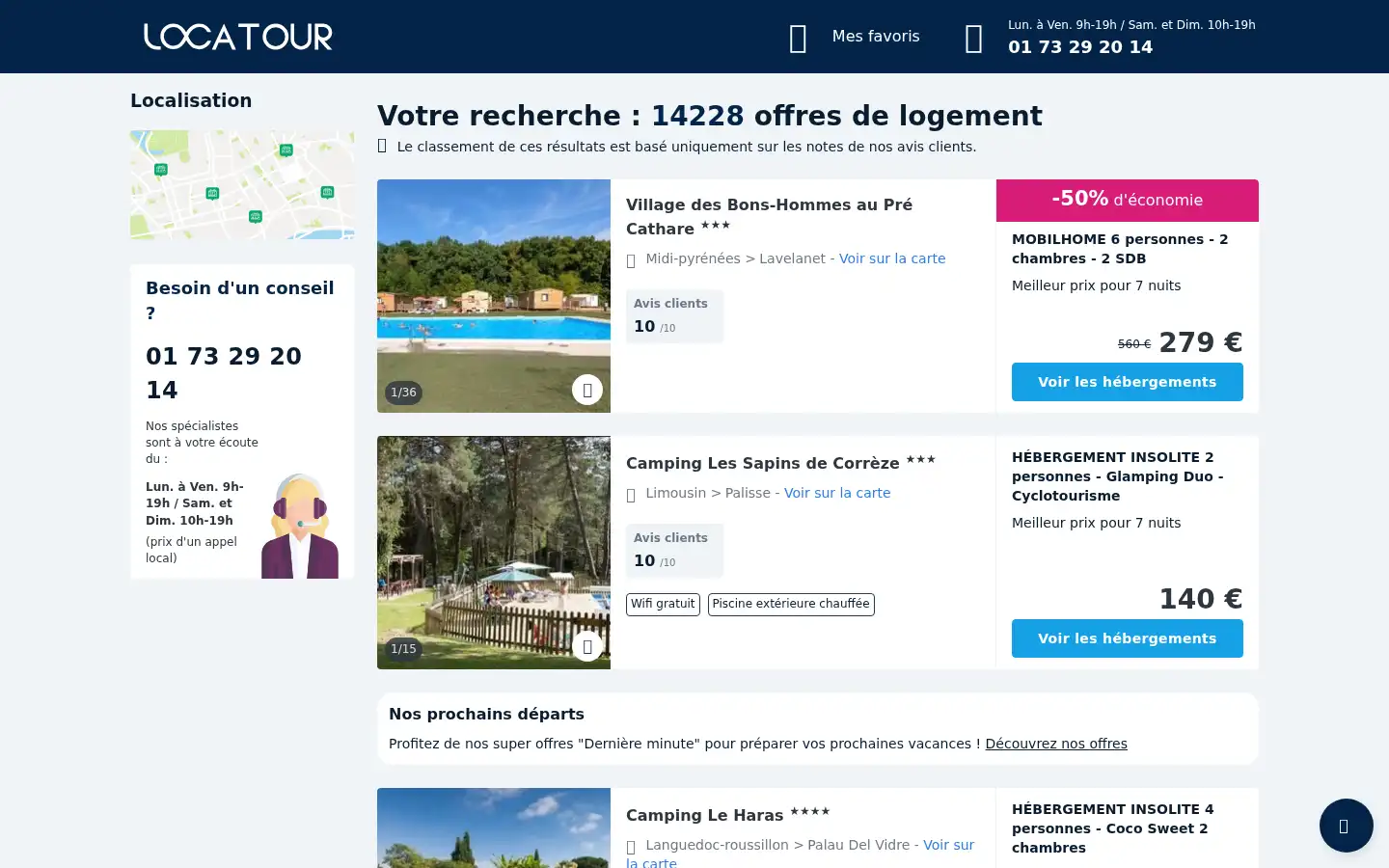 Screenshot of locatour.com