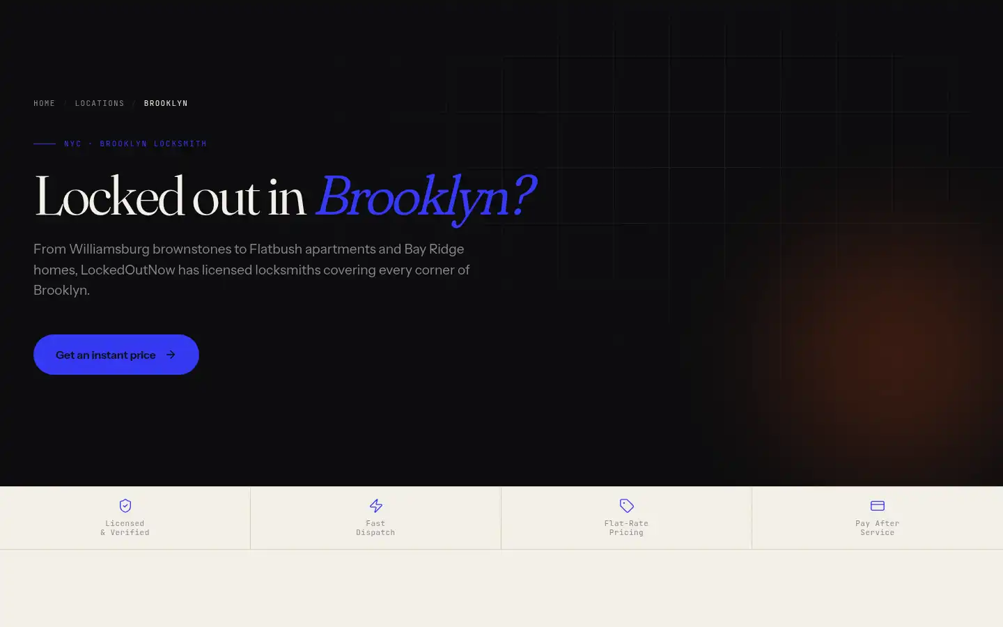 Screenshot of lockedoutnow.com