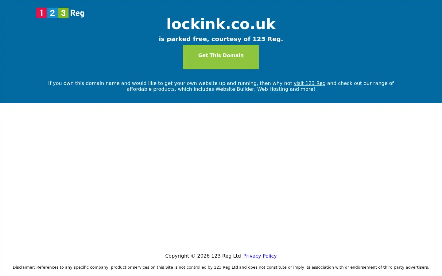 Screenshot of lockink.co.uk