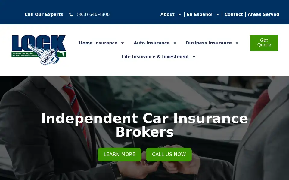 Screenshot of lockinsurance.com