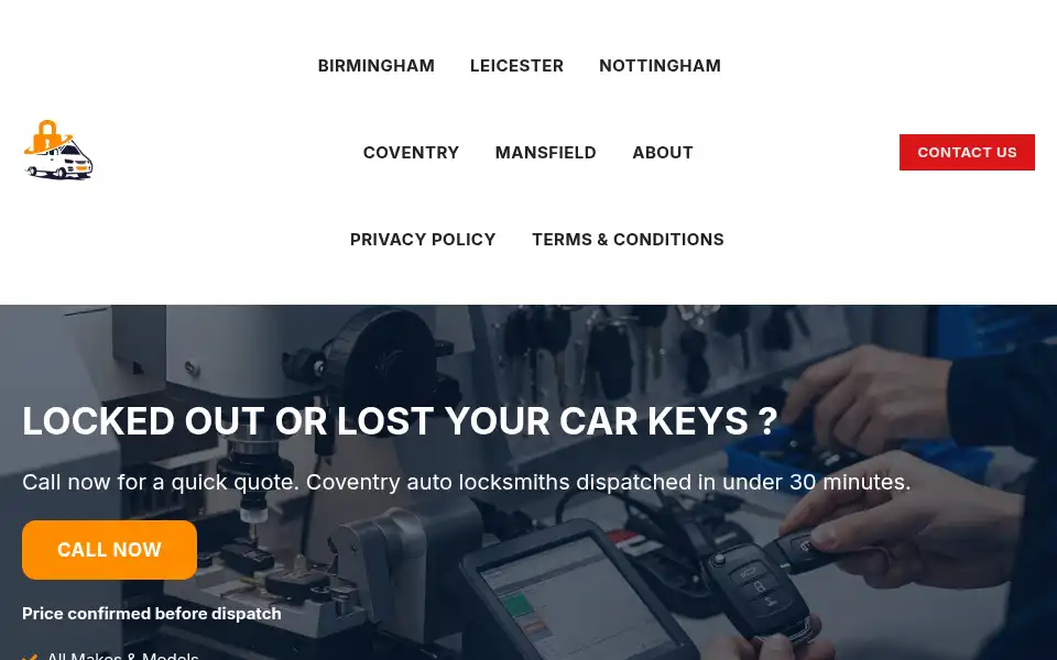 Screenshot of lockoutnow.co.uk
