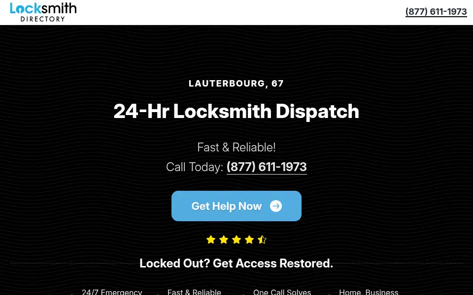 Screenshot of locksmithdirectory.com