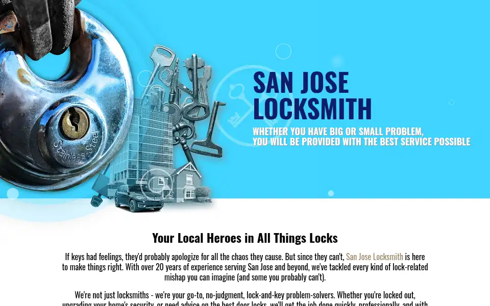 Screenshot of locksmithsanjose.us