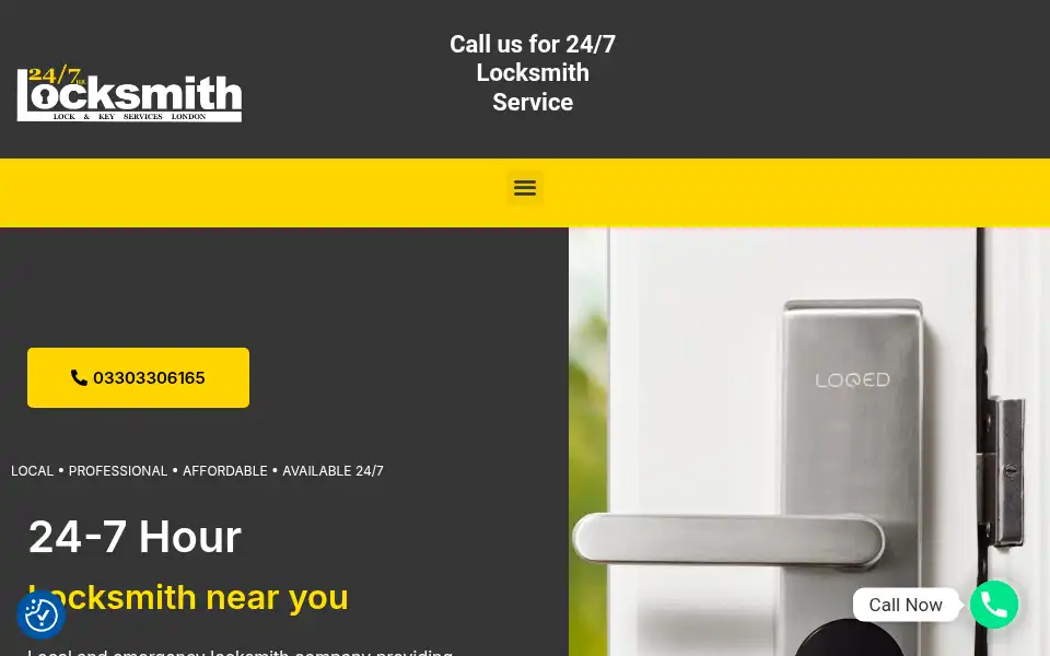 Screenshot of locksmithserviceslondon247.co.uk