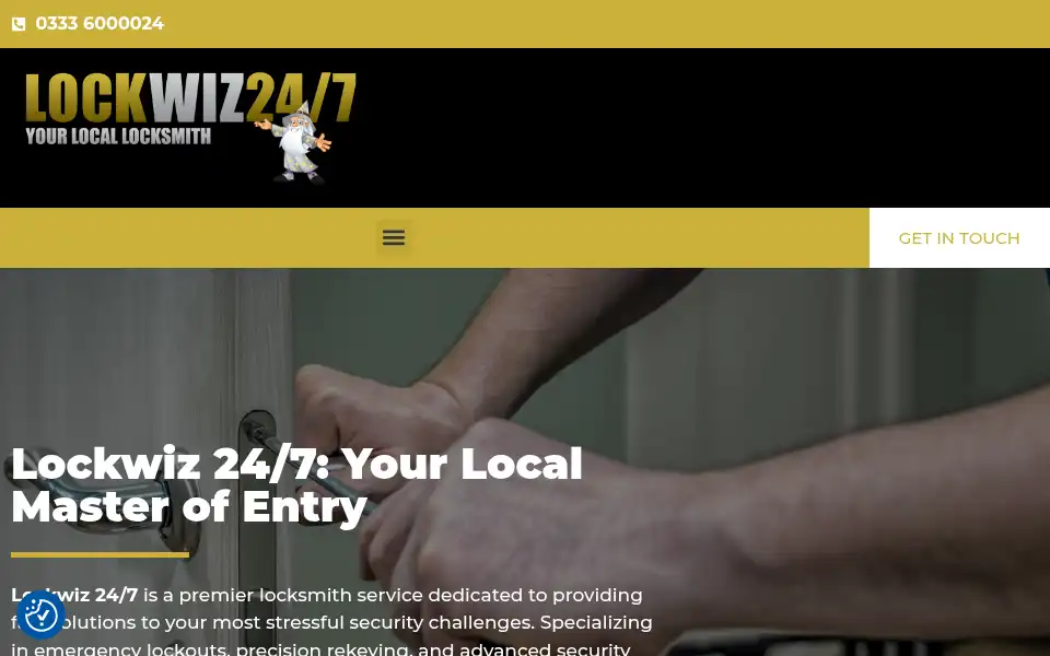 Screenshot of lockwiz247.com