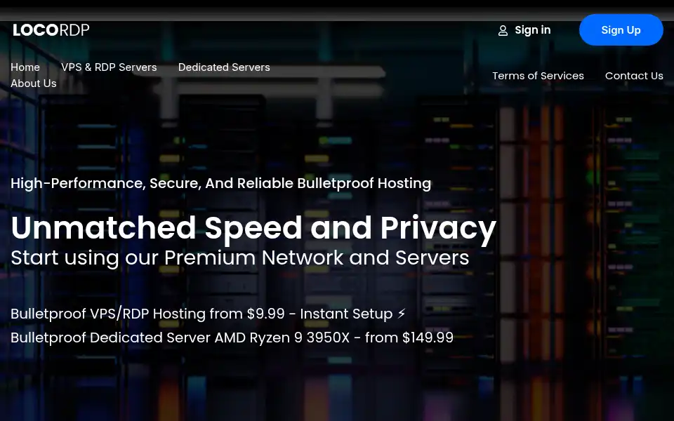 Screenshot of locordp.com