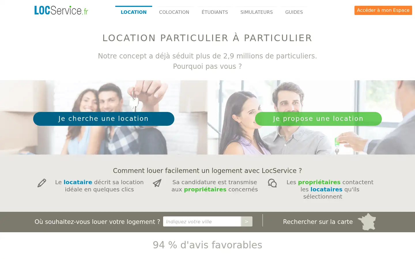 Screenshot of locservice.fr