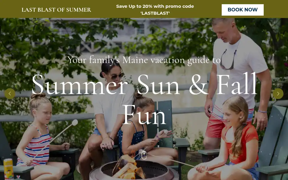Screenshot of lodgeonthecove.com