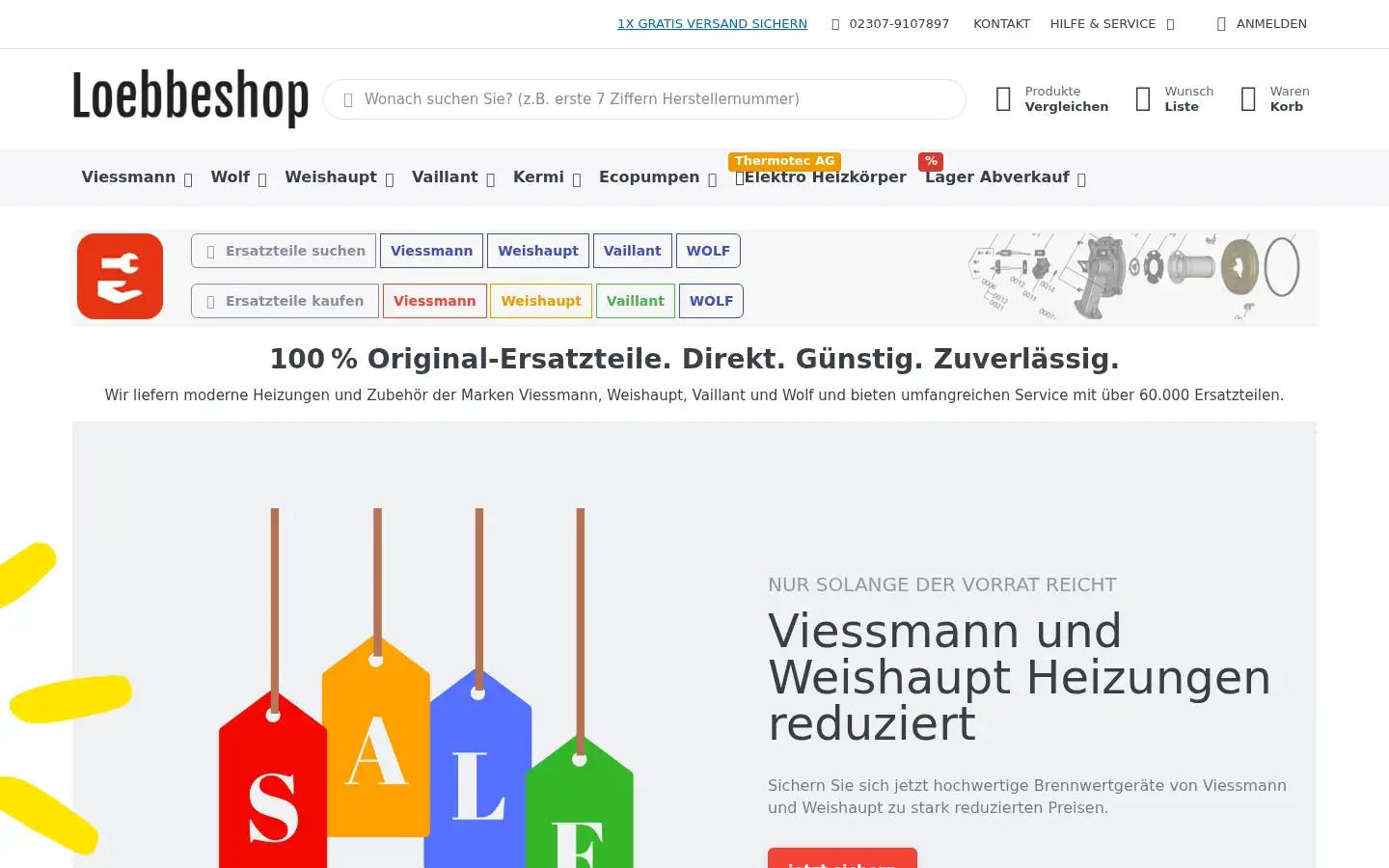 Screenshot of loebbeshop.de