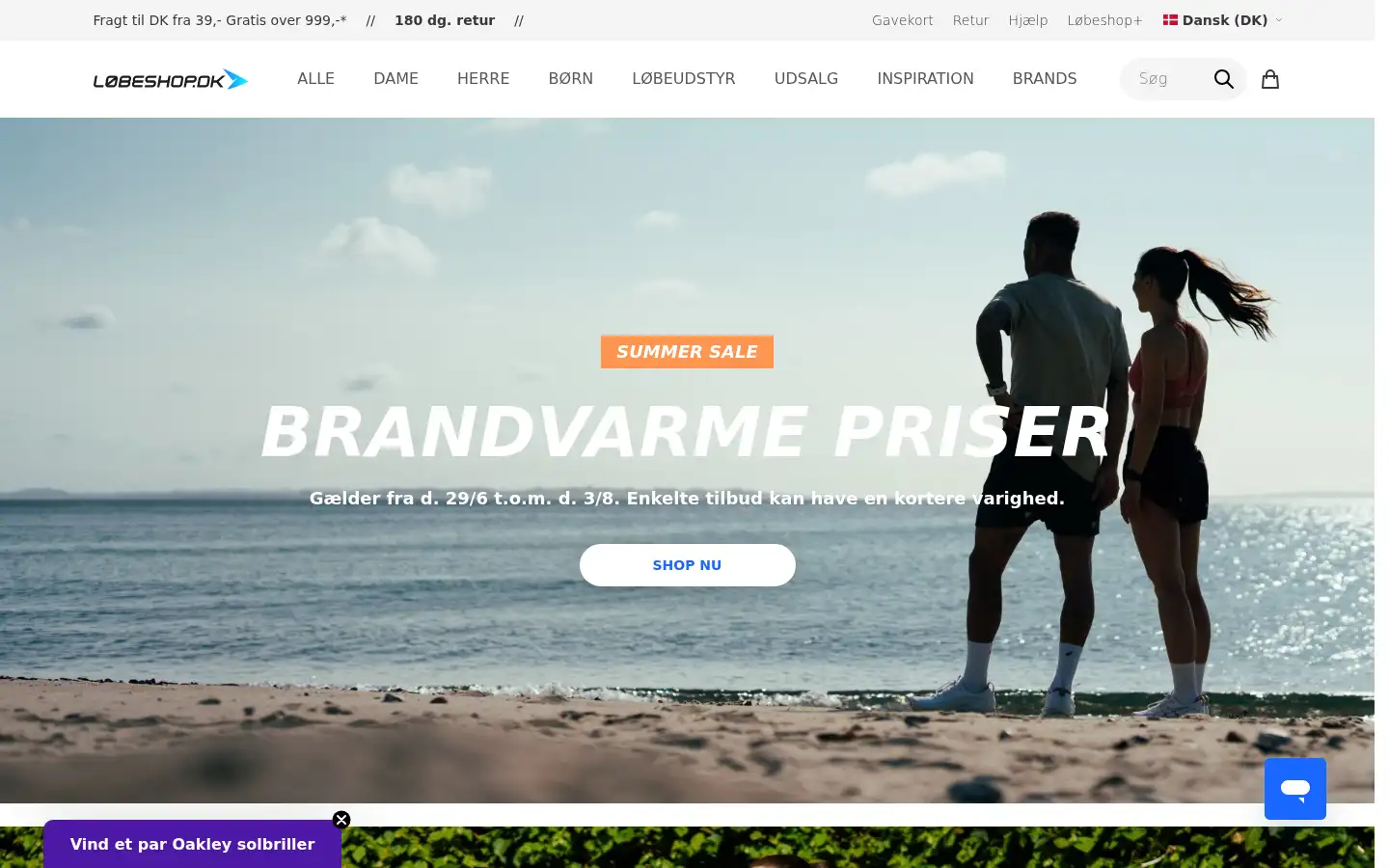 Screenshot of loebeshop.dk