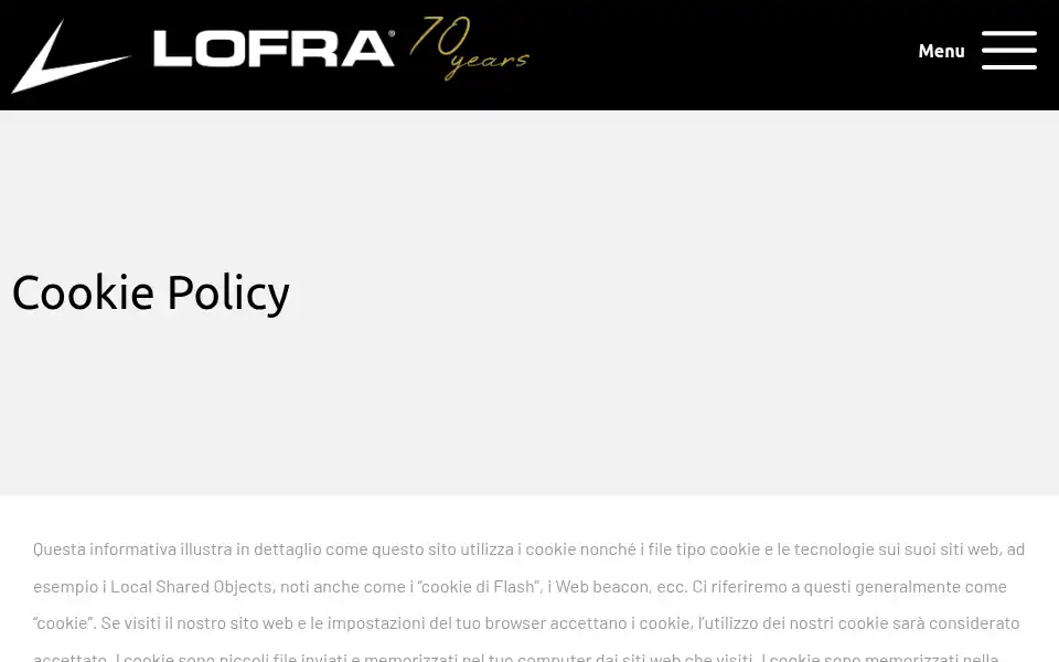 Screenshot of lofra.it