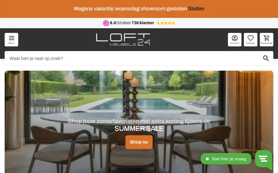 Screenshot of loft24.nl