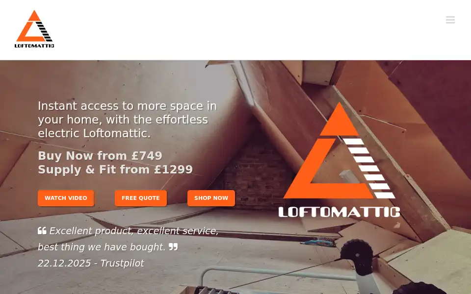 Screenshot of loftomattic.com