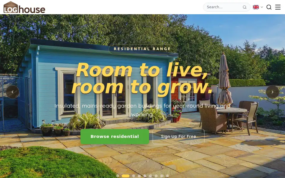 Screenshot of loghouse.co.uk
