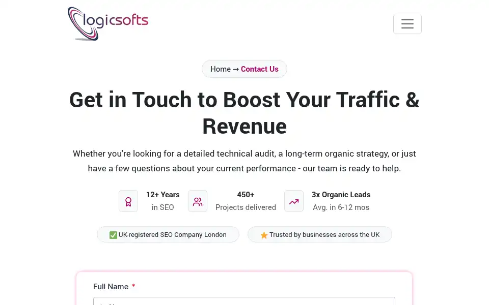 Screenshot of logicsofts.co.uk