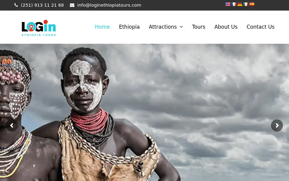 Screenshot of loginethiopiatours.com
