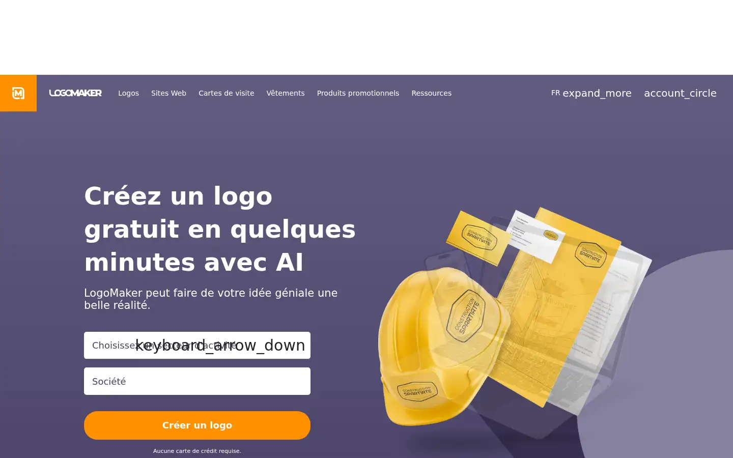 Screenshot of logomaker.com