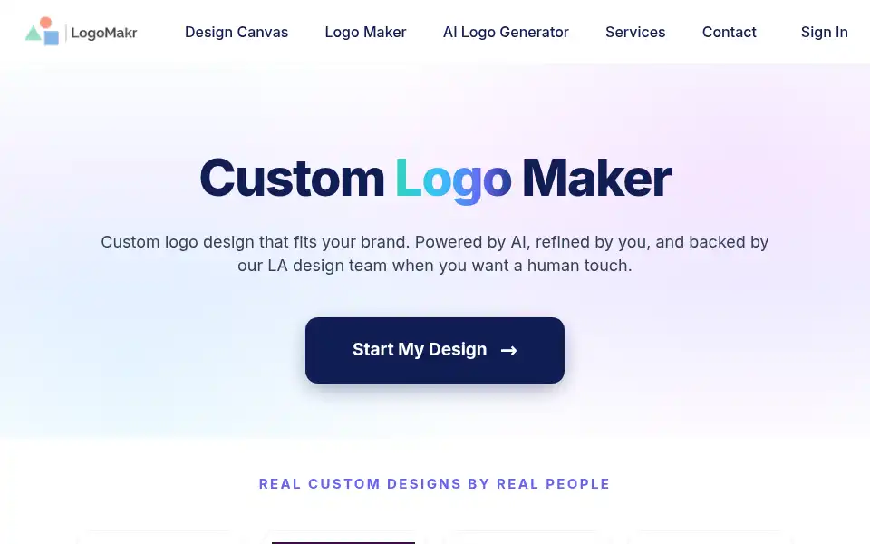 Screenshot of logomakr.com