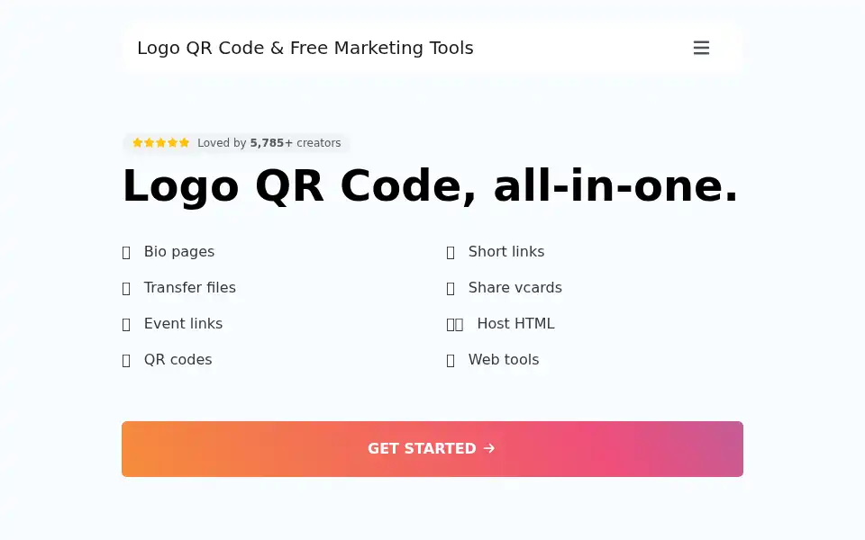 Screenshot of logoqrcode.com