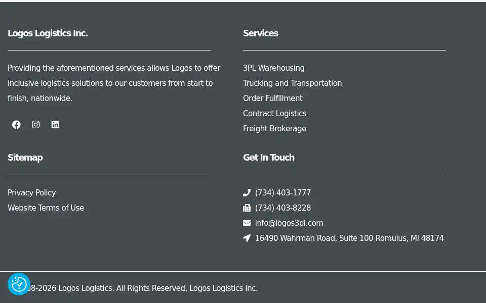 Screenshot of logos3pl.com
