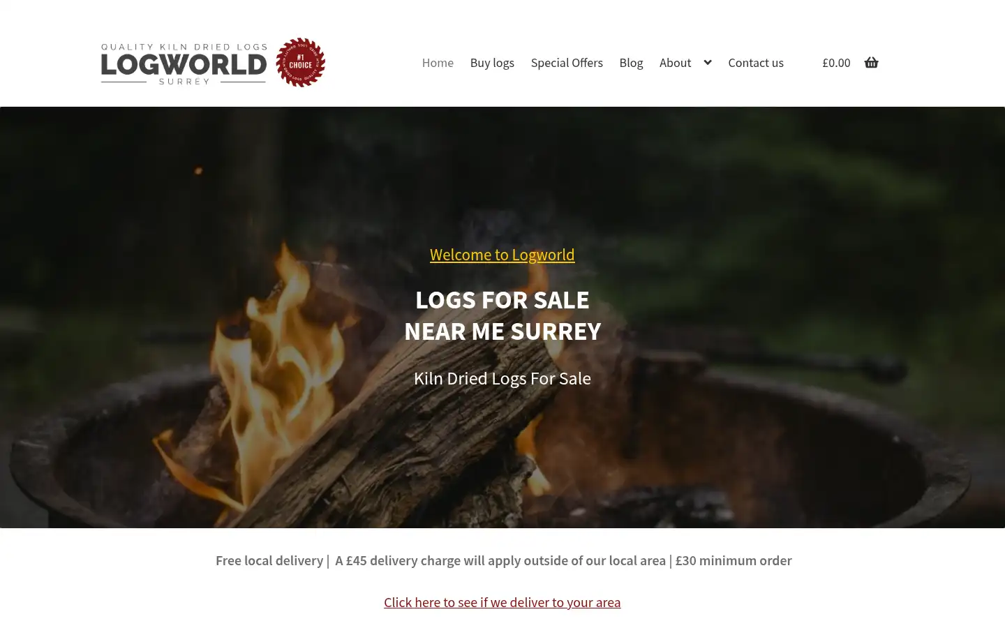 Screenshot of logworldsurrey.co.uk