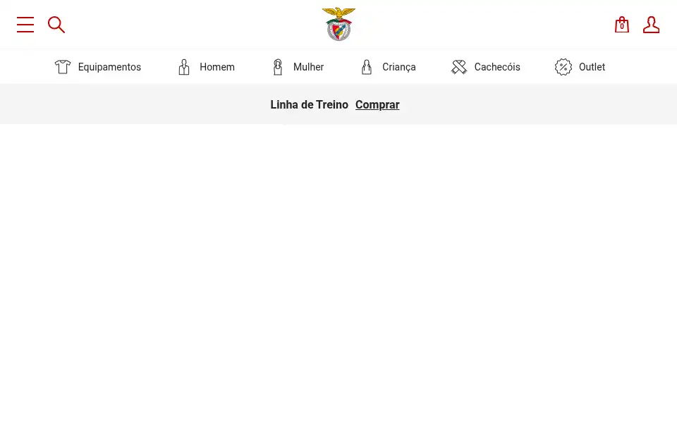 Screenshot of loja.slbenfica.pt