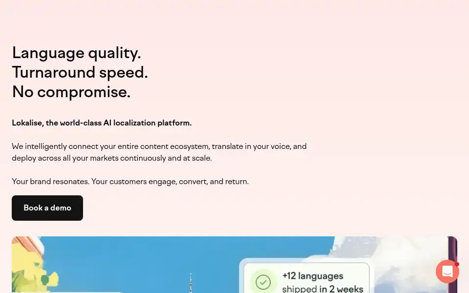 Screenshot of lokalise.com